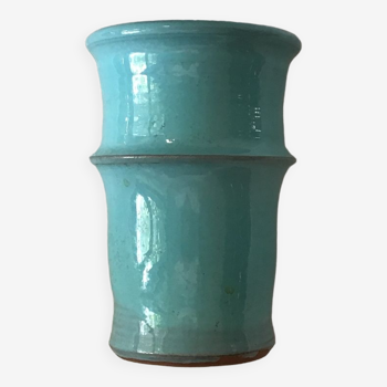 Vintage turquoise ceramic mug
