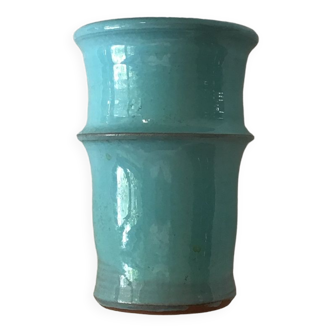 Vintage turquoise ceramic mug