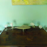 "Paulmann" 1m40 design hanging 6 lights anodized aluminium - 70s