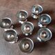Set of 8 metal egg cups