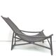 Black rattan chaise longue deckchair armchair