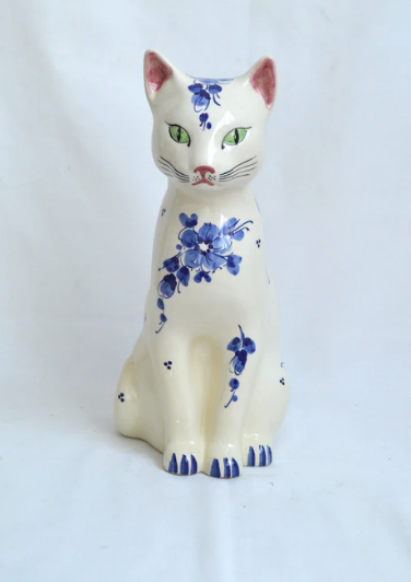 Hand-painted ceramic cat