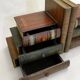 Pair of bookends (& secret boxes) in trompe l'oeil Stacked books