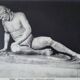 Photograph of an injured gladiator, Capitoline Museum, Rome, early 20th century, 37x30 cm.