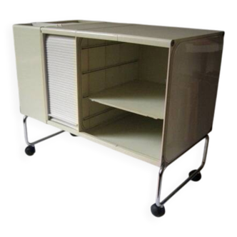 Rare meuble Joe Colombo Système en Plastique Carré des Années 1960 en Blanc