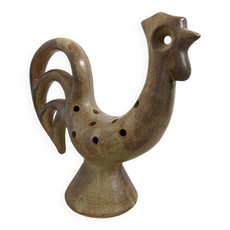 Vase "Pique fleurs Coq" en céramique des années 50/60 Les Grottes de Dieulefit