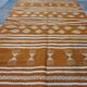 Moroccan Berber yellow kilim carpet made entirely by hand in pure wool
