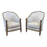 Pair of armchairs from the 1970s in beech