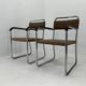 Pair of Bauhaus tubular steel chrome armchairs, 1930s