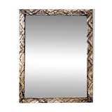 Small Art Petitdéco carved wooden mirror, Silver leaf - "Hector"