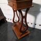 Lyre bedside table in solid cherry wood