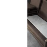 Vintage Mid-Century Danish Modern Brown 3-Seater Sofa by Folke Ohlsson