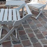 Vintage "triconfort" garden pool lounge