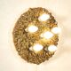 1970s Ceramic Wall Lamp with Floral Ornamentation