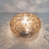 Ceiling lamp glass bubble champagne 70s
