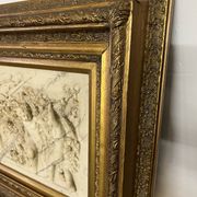 Marble high relief by François Duquesnoy "Putti, garlands and flowers" Paris, 1892