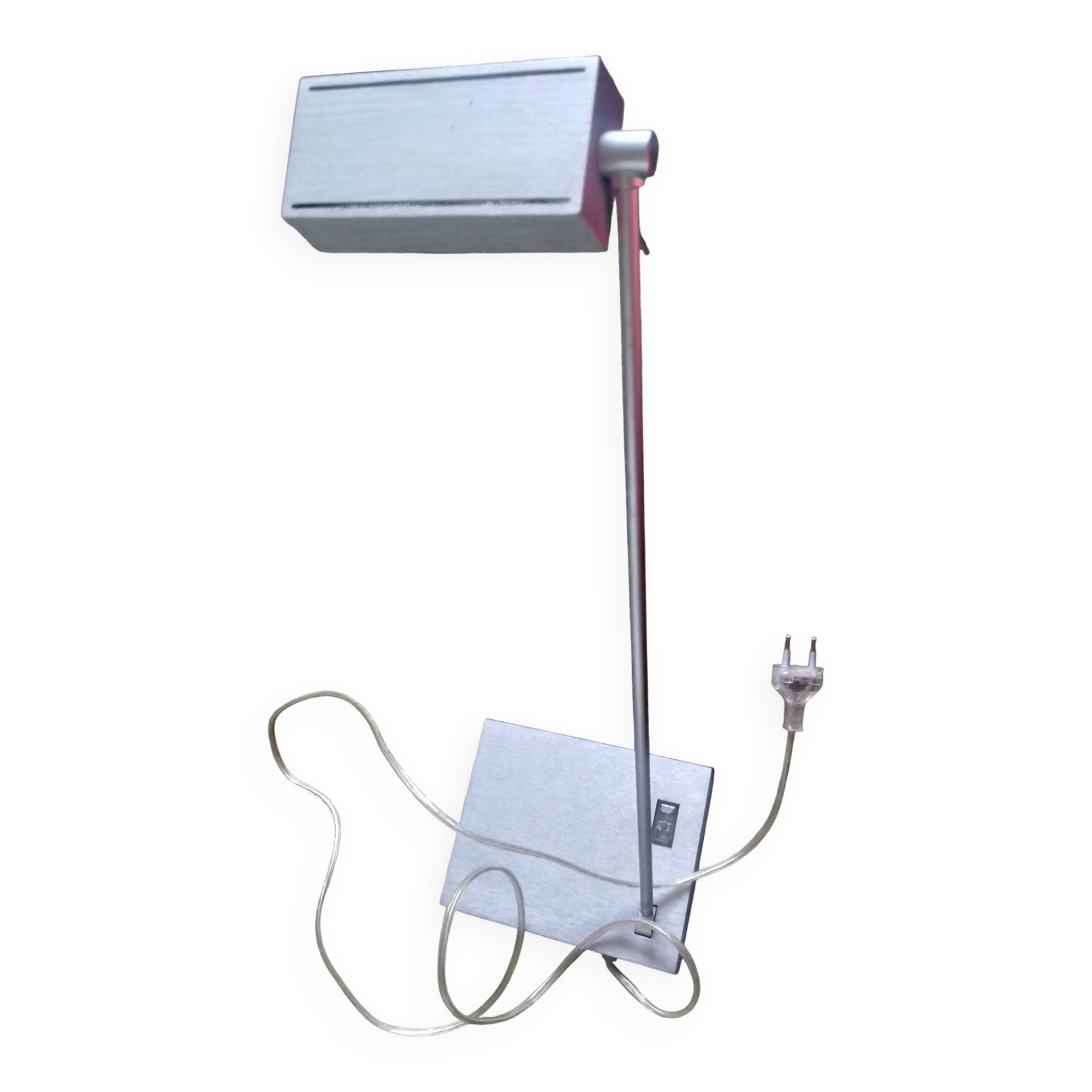 Brushed aluminium lamp, solid, from 2006.