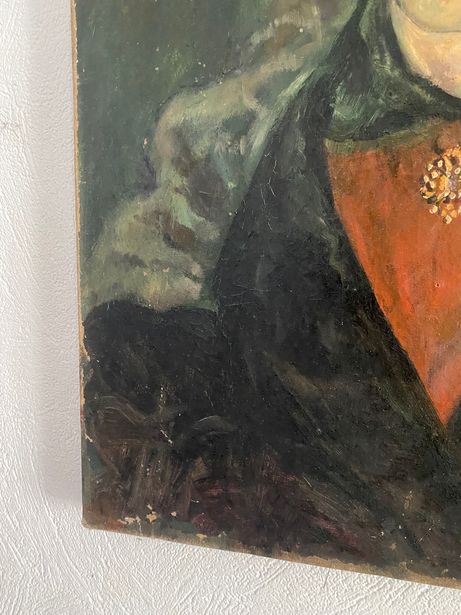 Oil on canvas The woman in the stole