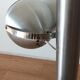Italian chandelier with three lights in brushed aluminum 1970 "Eyeball"
