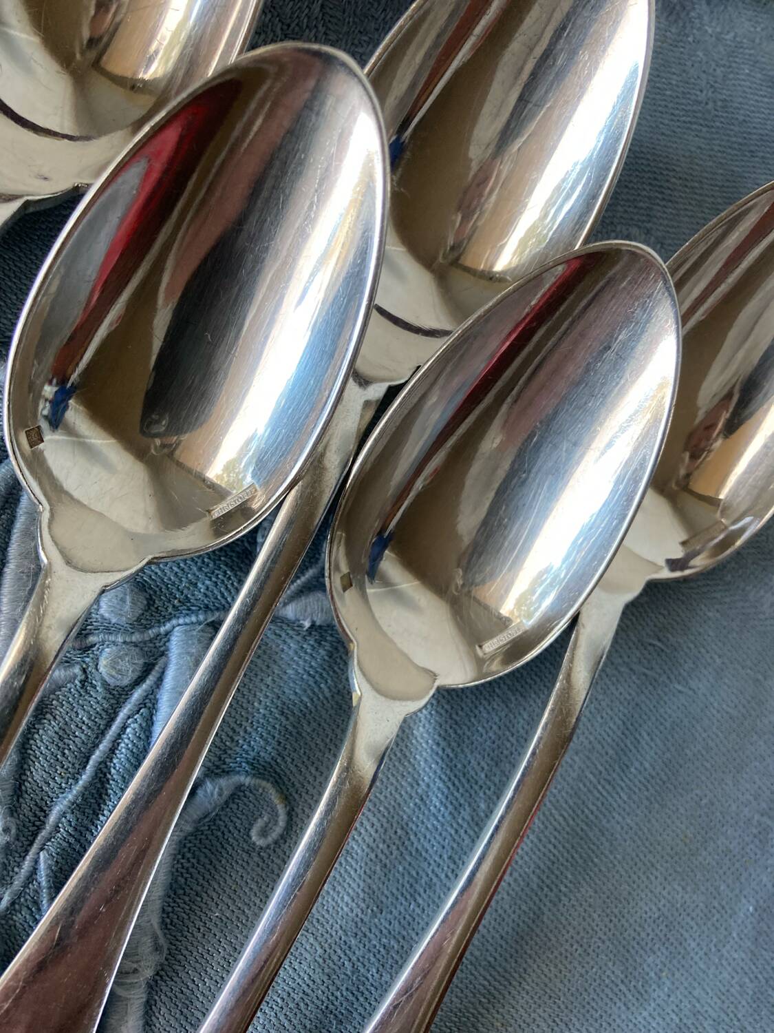 Christofle small spoons, Japan pattern
