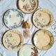 Old flat plates mismatched in earthenware