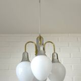 Vintage pendant lamp Art Deco style chandelier  Hanging light 1970s