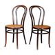 Paire de chaises bistrot N°18 Fischel début XXe