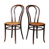 Paire de chaises bistrot N°18 Fischel début XXe
