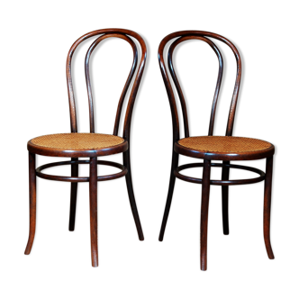 Pair of bistro chairs No.18 Fischel early 20th century