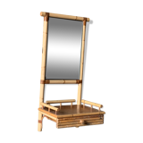Wall mirror - 1 rattan drawer