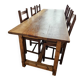 table de ferme pin massif + 6 chaises paillées