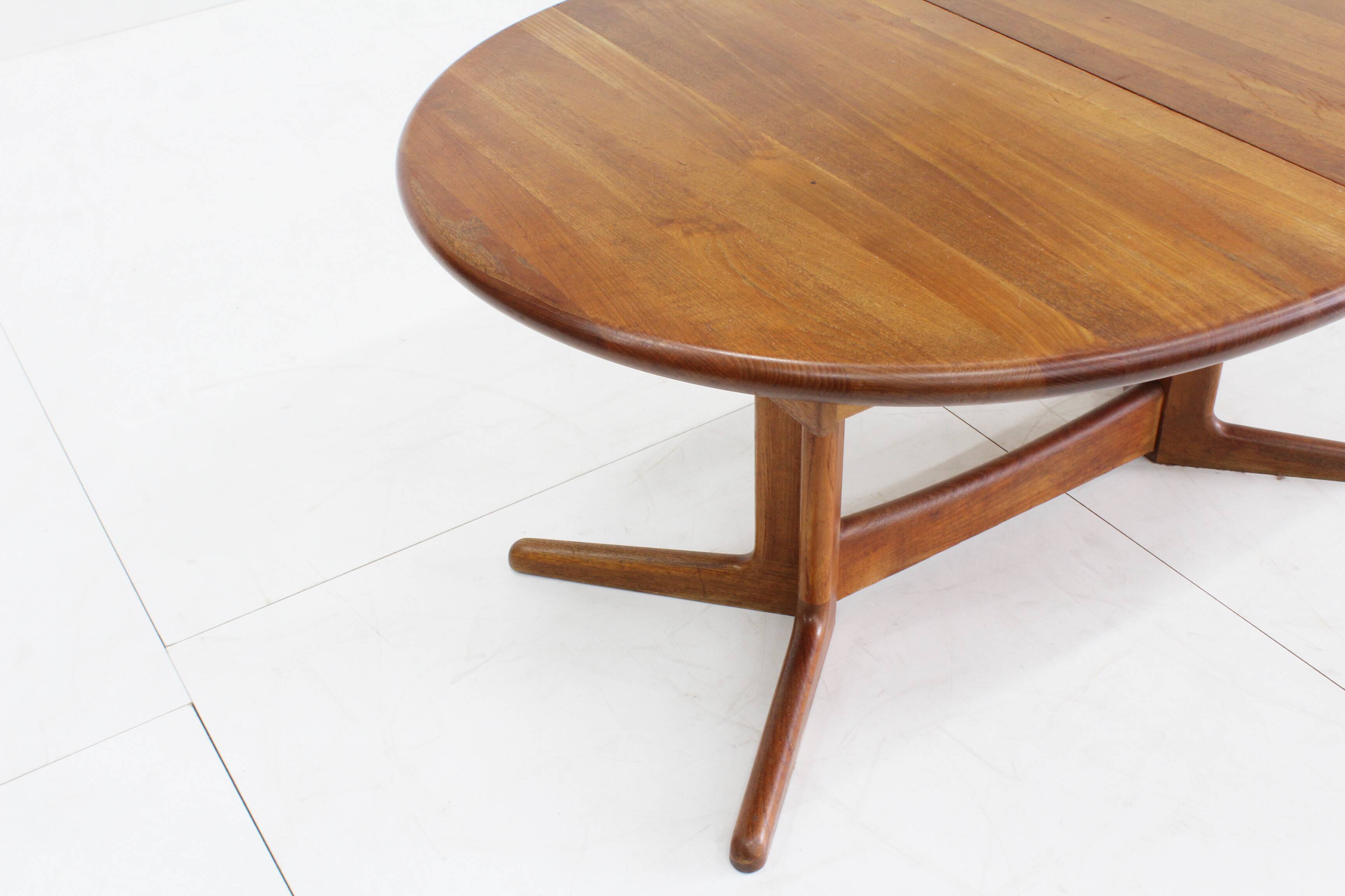 Vintage Danish oval  dining table 1960s