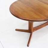 Vintage Danish oval  dining table 1960s