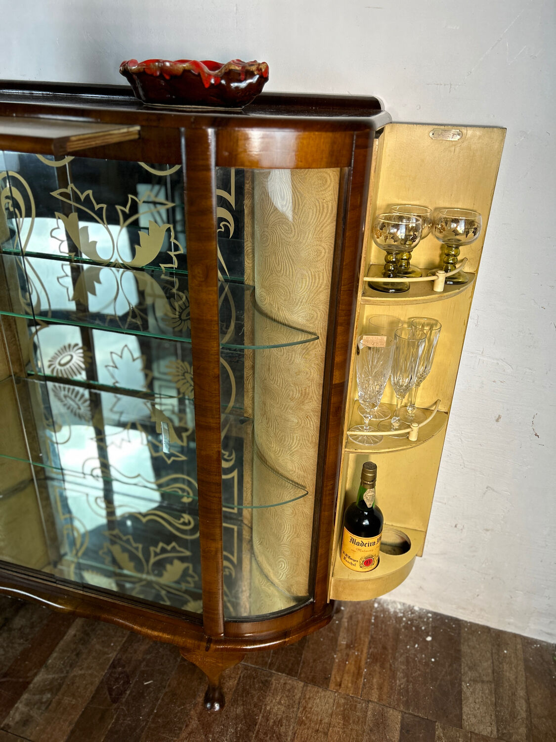Art Deco Vintage Brocante Display Cabinet Cocktail Bar 1930