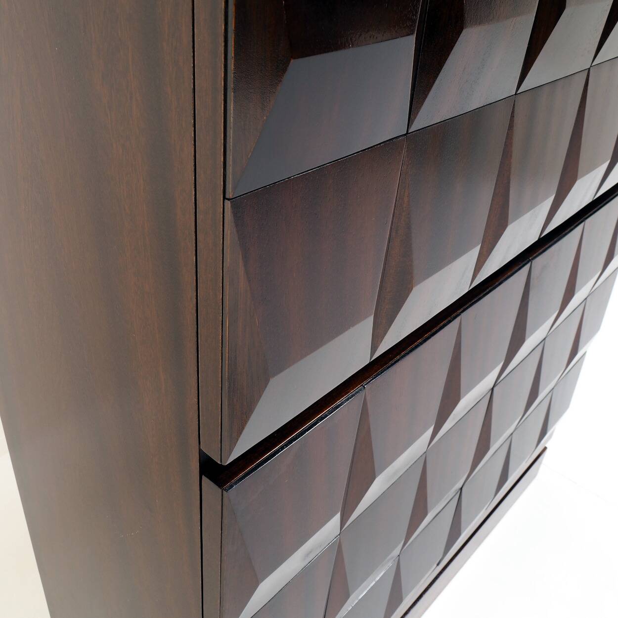 Mid-Century De Coene Frères Oak Cabinet, 1970s Brutalist Belgian design