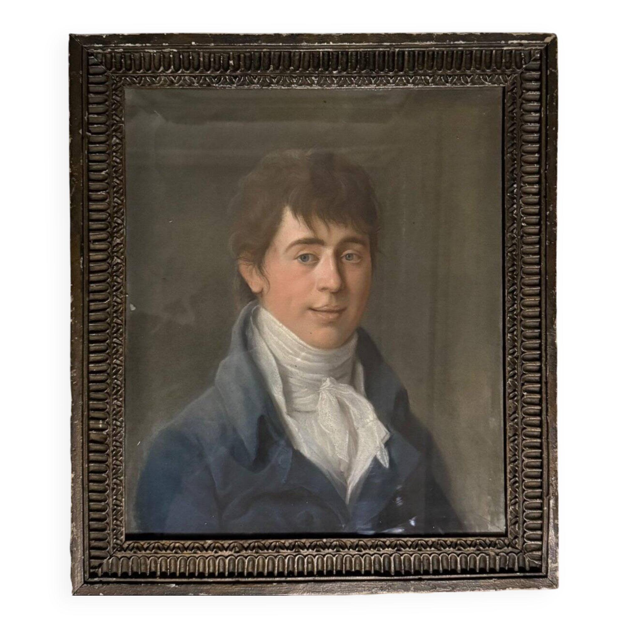 Male portrait, pastel in its frame, circa 1800