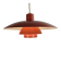 Louis Poulsen PH 4/3 pendant lamp orange metal shades by Poul Henningsen
