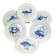 Service of 6 stylised fish dinner plates – Jammet Seignolles