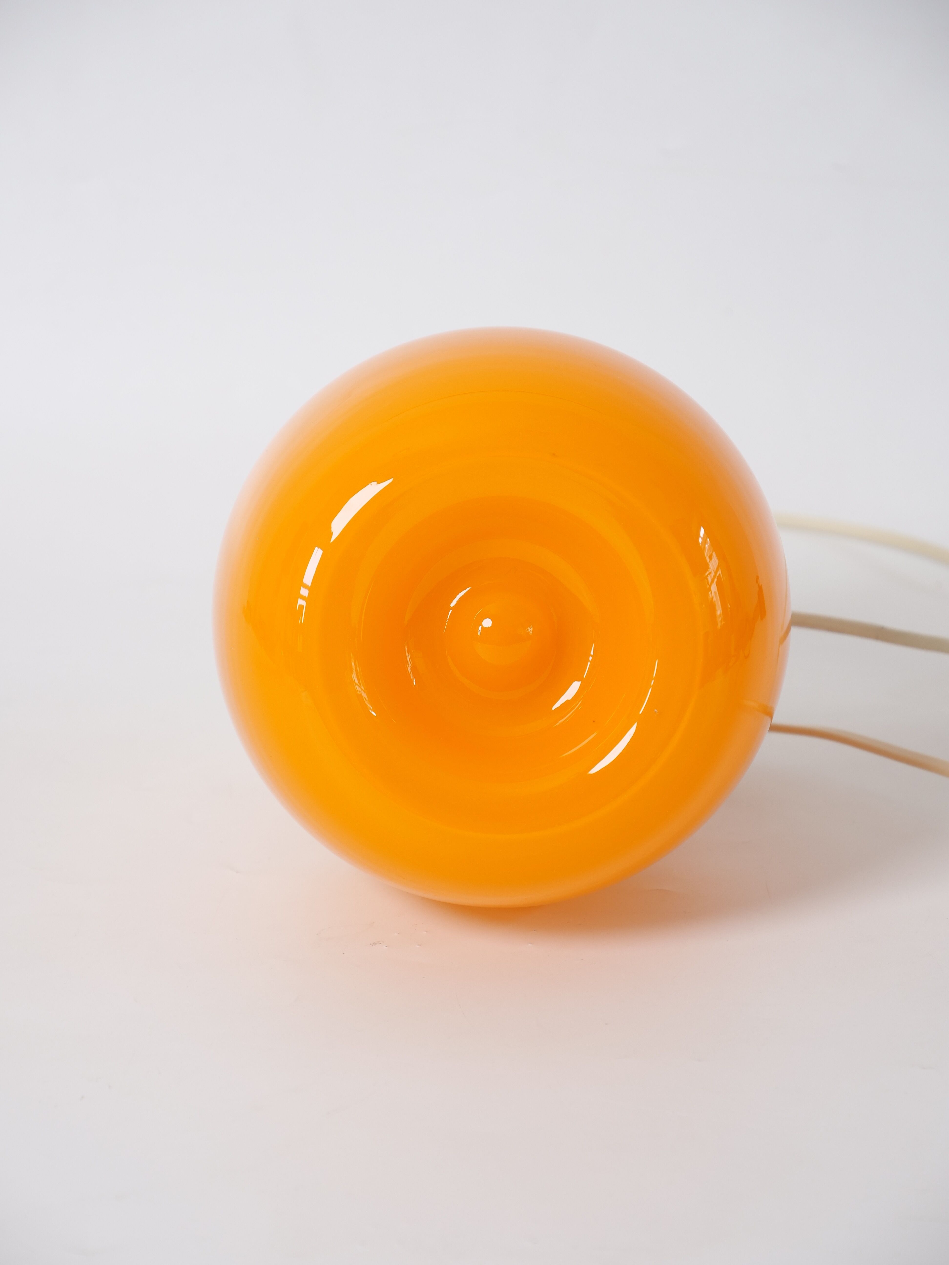 Italian opaline lamp vintage orange