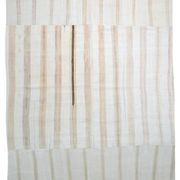 9x12 White & Cream Modern Striped Kilim Rug, 268c358Cm