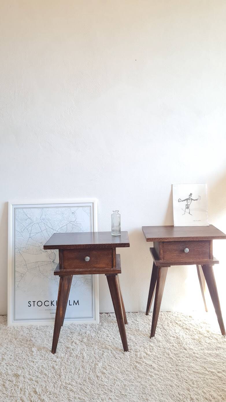 Paire de chevets scandinave années 60