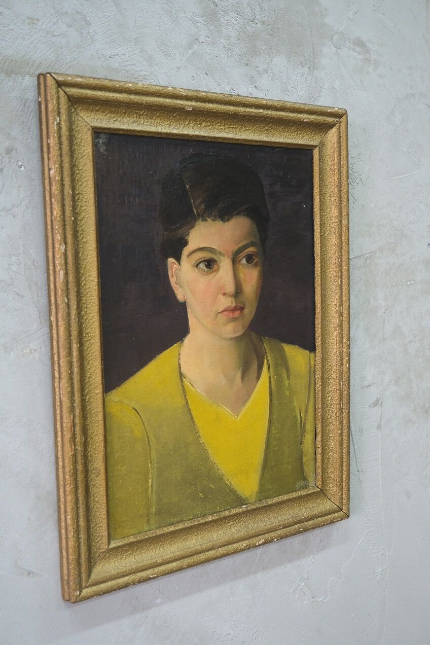 Art deco portrait, 1930, oil on canvas, framed,Robert Geenens (1896-1976)