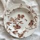 Hollow dish in iron earth sweet peas, Creil and Montereau