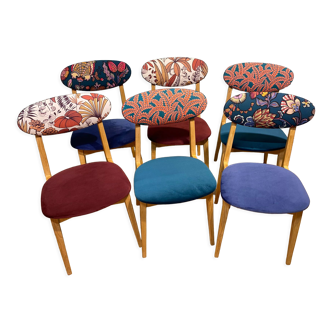 Suite de 6 chaises vintage