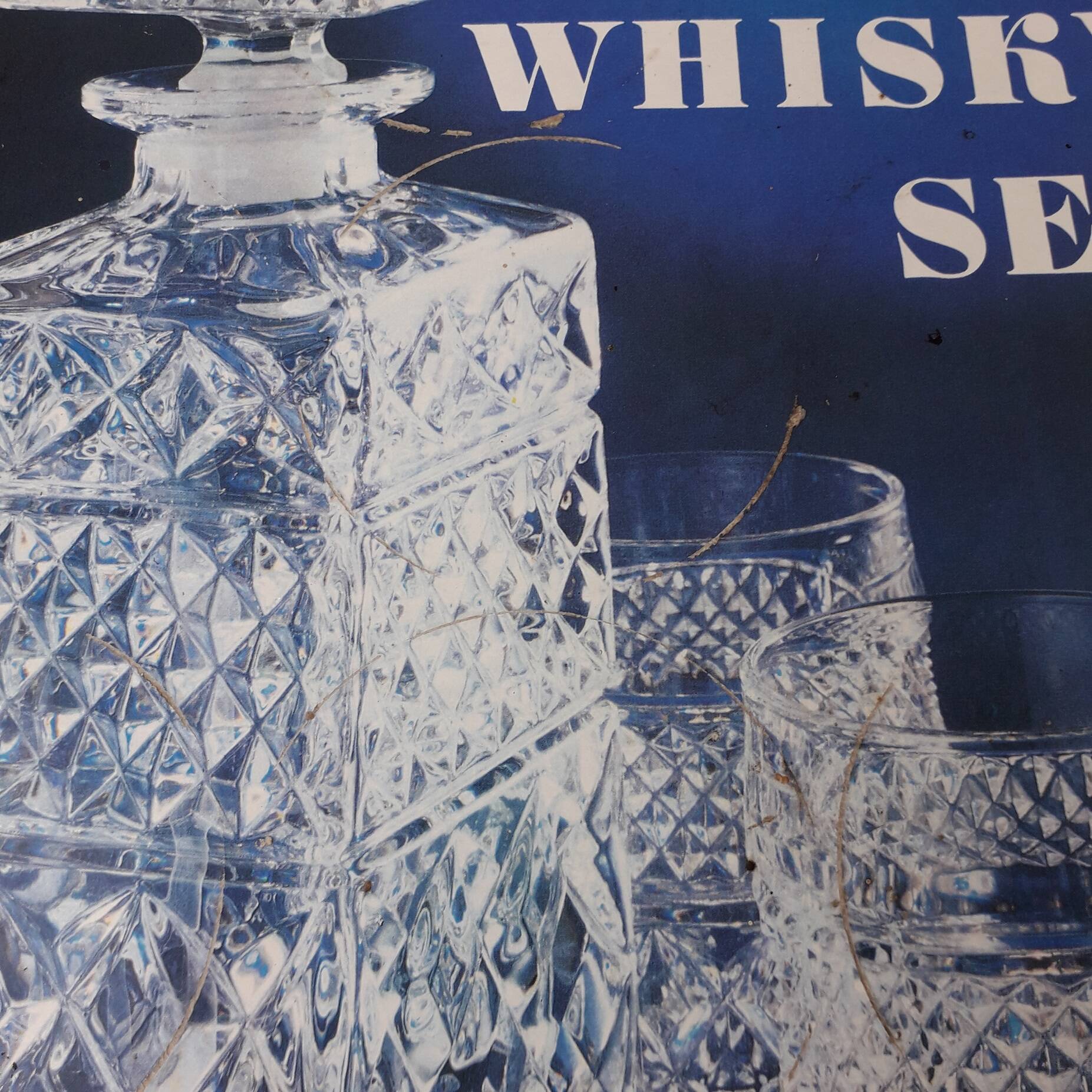 Whisky set with decanter and crystal glasses