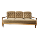 70s three seater sofa in beech