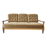 70s three seater sofa in beech