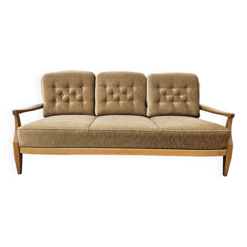 70s three seater sofa in beech