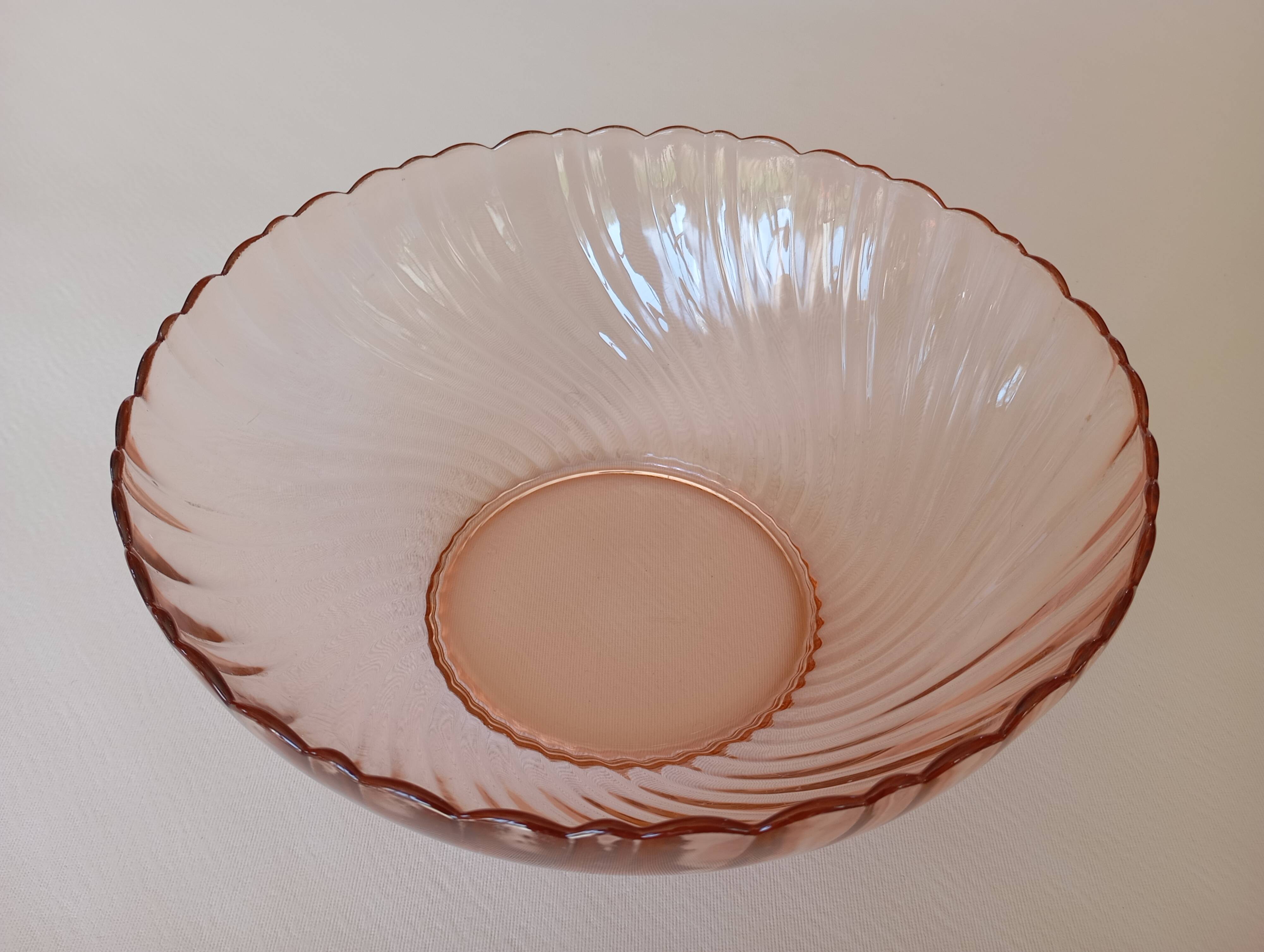 Rosaline Arcoroc glass salad bowl