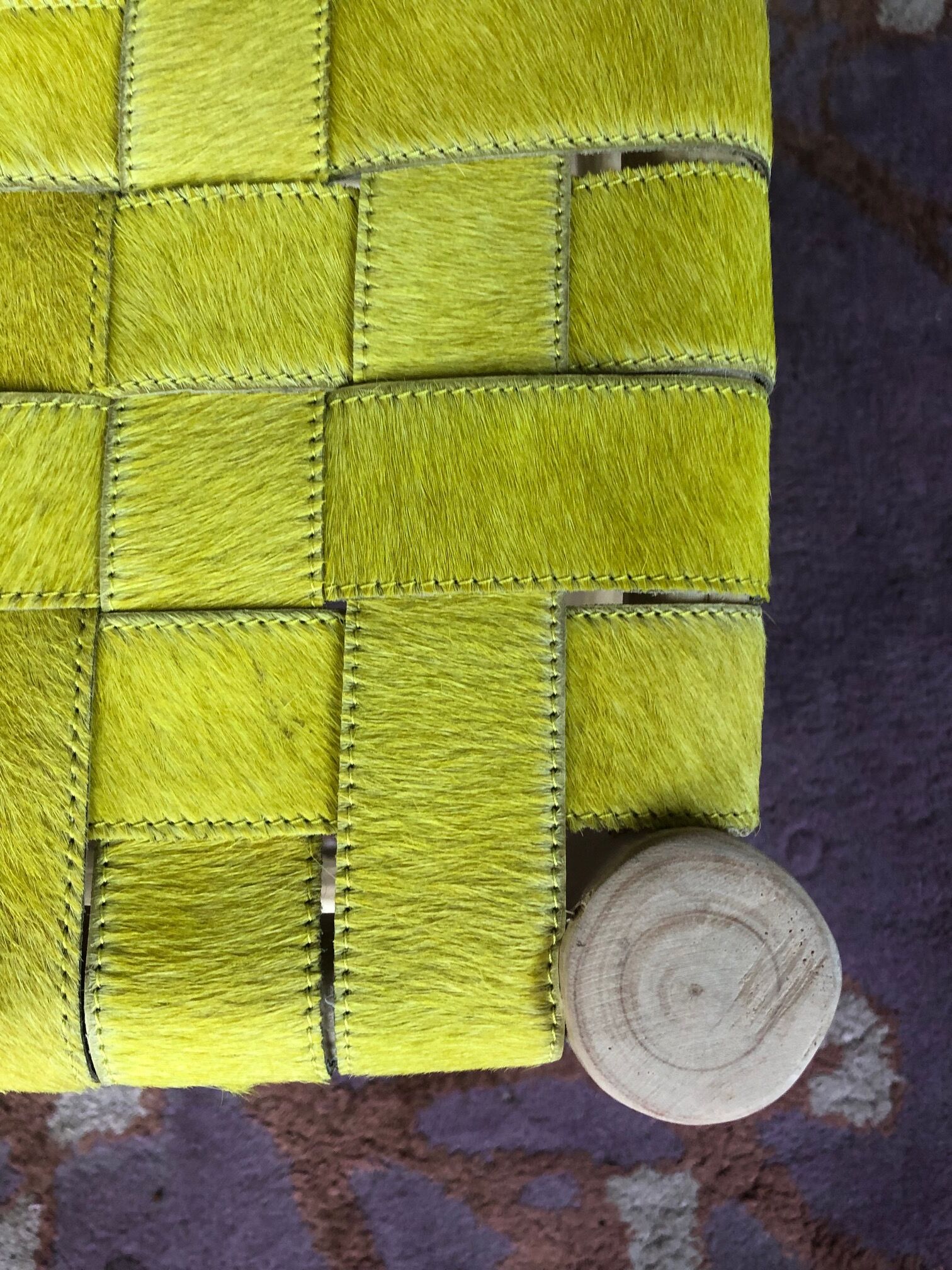 Yellow leather tab